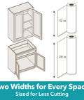 Illustration of Go To Non Adhesive Shelf Liner For Cabinets And Drawers Easy Install Non Slip Drawer And Pantry Liner Gray 12 Inch By 10 Feet Pack 6 Ideal For Kitchen And Bathroom Organization size options.