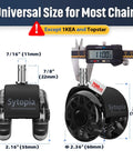 Two Point Five Inch Heavy Duty Office Chair Wheel Replacement Caster Set For Carpet And Hardwood Floors Universal Size 11x22mm Fits 99 Percent Of Office Gaming And Desk Chairs Not Suitable For IKEA Chairs Durable Black, showing wheel dimensions and fit