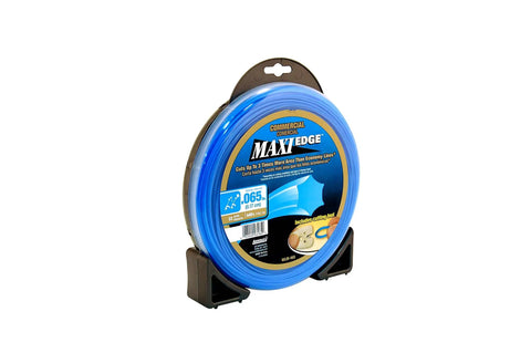 Maxi Edge Commercial Grade String Trimmer Line With Cutting Tool For Universal Fit, 22 Refills, 0.065 Inch By 440 Foot, Blue packaging