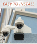Durable Waterproof Outdoor Electrical Box Plastic Enclosure With Fixed Ear 115x90x55mm Black installed on exterior wall