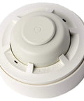 5809SS Fixed Heat And Rate Of Rise Fire Alarm Detector with 135 F threshold, white round device, top view