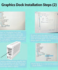 Graphics dock installation guide showing steps to verify GPU connectivity and troubleshoot error 43 for Top Shelf External Gpu Docking Station For Laptops With Pcie Four Point Zero Link And A Beefed Up Metal Case Built To Keep Your Rig Chill And Make Fast Hardware Swaps A Total Breeze.