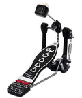 6000 Accelerator Single Bass Drum Pedal With Single Chain Drive Adjustable Toe Clamp Radius Rod Base Delta Ball Bearing Hinge For Fast Precise Pedaling And Boss Level Performance, black footboard