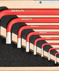 Long Hex Key Set With Magnetic Quarter Inch Driver, Extra Long S-2 Steel Allen Wrenches In 2 2.5 3 4 5 6 8 10mm With Textured Non Slip Grips