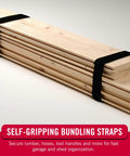 Extra Narrow Self Gripping Cable Straps Half Inch By Thirty Feet Roll bundling wooden planks for storage