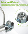 EPLZON BPV-31 refrigerator tap valve kit with needle valve interface; metal valve body and included hex key