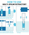 Instructions for using Pro Grade 25 Piece Screw Extractor Set With EZ Out Bolt Remover to extract screws and bolts.