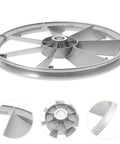 Heavy Duty Single Groove Metal Belt Pulley For Air Compressor Pump Drive, Silver Finish, Detailed Side View.