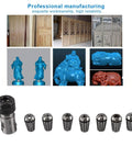 Seven Piece ER11 Spring Collets Set 1 To 7 mm With 5 mm Shaft Holder For CNC Milling Lathe Engraving Machine Self Release Design, images of CNC artwork