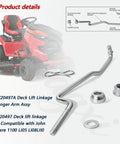 Front Draft Mower Deck Lift Linkage Arm Replacement Kit With Rod Ball Joint Washer Lock Nut And Spring Pin For Riding Lawn Mower Fits L100 L108 L110 L111 And Scotts L2048 L2548, steel parts