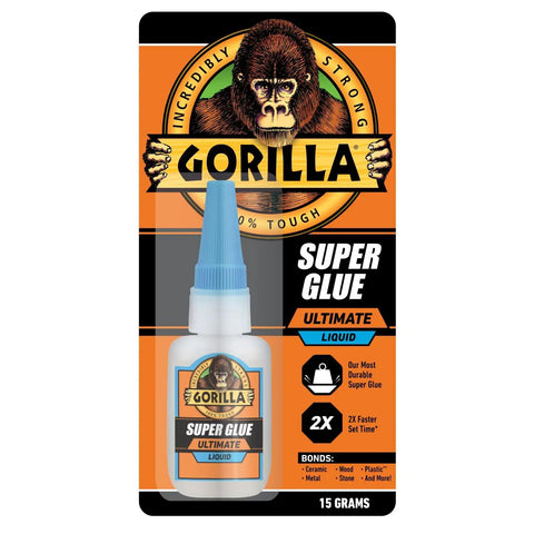 Ultimate Clear Super Glue 15 Grams Heavy Duty Fast Set Bond For Quick Fixes And Home Repairs With Anti Clog Cap Cyanoacrylate Adhesive