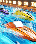 Mini RC Boat With Dual Motors And Dual Speed Modes For Lakes Rivers And Pools RTR Racing on water with other boats