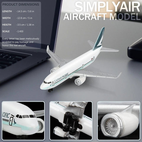 One To Four Hundred Scale Cathay Pacific Airplane Model Kit For Display And Collection With Alloy Body And Plastic Base