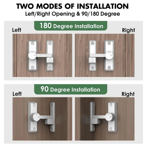 Heavy Duty Sliding Barn Door Lock And 90 Or 180 Degree Flip Latch In Sleek White Zinc Alloy, Rock Solid Security Hardware For Interior Doors Featuring No Fuss Setup And A Tight Grip, Pack Of Two Pieces Ready To Roll