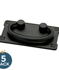 Matte Black Five Pack Cabinet Handles With Three Inch Center To Center Spacing Vintage Drawer Pulls for Kitchens Cabinets Doors and Dressers Durable Metal Hardware