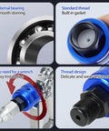 Airless Paint Sprayer Swivel Joint 360 Degree Rotate Spray Gun Connector Aluminum Alloy Built Tough Rustproof and Leakproof Tool for Most Sprayers and Spraying Equipment, 7/8 thread, internal bearing