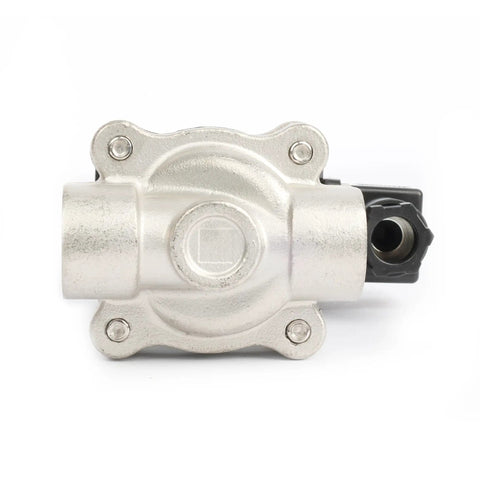 Stainless Steel Half Inch Solenoid Valve, Normally Open, 110 To 120V AC, 145 PSI Electric Valve For Water, Air, Diesel