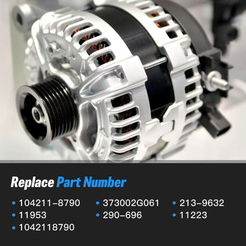 Beefed Up 150A 12V High Output Alternator Replacement For 2015 2019 Hyundai Sonata 2019 2020 Hyundai Santa Fe 2017 2018 Hyundai Santa Fe Sport 2015 2018 Kia Sorento 2015 2018 Kia Optima 2016 2020 Kia Sportage 2017 2021 Replaces 1042118790 close-up view
