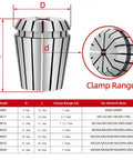 Heavy Duty ER16 Collet Chuck For Precision Milling Machine Tool Holder With Super Accuracy 0.008, 17mm diameter.