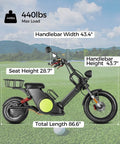 Heavy Duty Hill Crushing Electric Golf Cart For Adults With 2000W Brushless Motor And 60V Battery Extended Range side view with dimensions