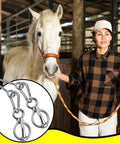Two Sets Horse Tie Ring And Training Gear Pack With Quick Snaps, Eye Bolts, And Tie Rings Six Piece Safe Durable Horse Tack