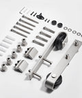 6Ft Sliding Barn Door Hardware Kit With Satin Nickel Track And Rollers, Stainless Steel Parts, Set For 30 Inch Wide Door Panel