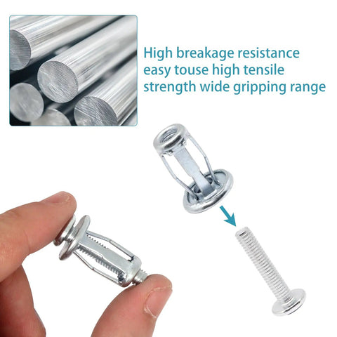 Hollow Wall Anchors M5 X 25mm Metal Carbon Steel With Galvanized Finish 30 Pieces Heavy Duty DIY Ready Pro Grade