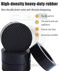 RUDUOMA anti-vibration pads for washing machine, set of 4, round black rubber feet with textured grid top