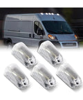 Dodge Ram ProMaster Cab Roof Marker Lights White LED Clearance Running Lamps, 5 Pack For 2014 2023 ProMaster 1500 2500 3500