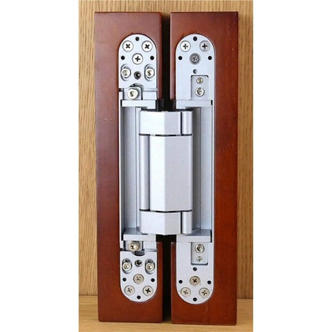 Two Pack 6 Inch White Hidden Door Hinge With 180 Degree Swing And 3 Way Adjustable Butt Hinge Soft Close Hydraulic Buffer
