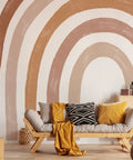 Fabric Rainbow Wall Mural Decals Peel And Stick Kid Friendly Playroom And Nursery Decor 94.49 By 78.74 Inches Watercolor Boho Rainbow