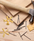 24 Pack Zinc Alloy Dowel Pins, Table Leaf Alignment Connectors, Heavy Duty Metal Bolt Sleeves For Cabinet Wardrobe Shelf Setup with tools.