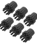 6 Piece Steam Cleaner Brush Heads Replacement, Heavy Duty Nylon And Plastic Attachments for mops, black bristle heads