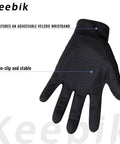 Kids Dirt Bike Gloves Built Tough For Motocross BMX And ATV Full Finger Youth Riding Gear, showing non-slip palm and Velcro wristband.