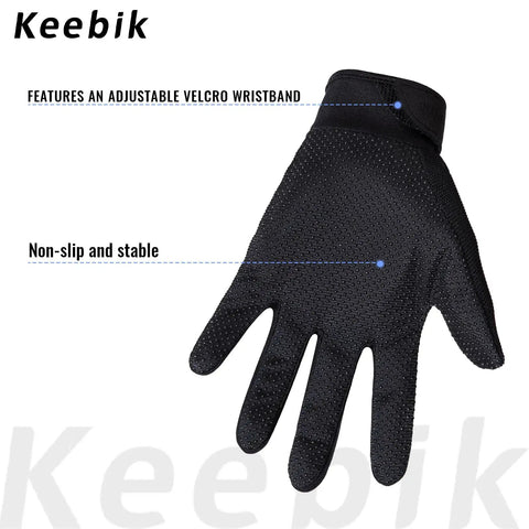 Kids Dirt Bike Gloves Built Tough For Motocross BMX And ATV Full Finger Youth Riding Gear, showing non-slip palm and Velcro wristband.
