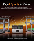 SpacePi X4 Filament Dryer Box For Four Spools 360 Degree Uniform Drying 200W PTC Dehydrator in use with 3D printers