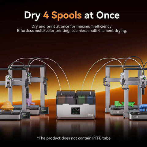 SpacePi X4 Filament Dryer Box For Four Spools 360 Degree Uniform Drying 200W PTC Dehydrator in use with 3D printers