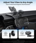Magnetic Wireless Car Charger With 360 Degree Adjustable Mount And Detachable Pad Speedy 15W Qi2 Certified Fast Charging For iPhone