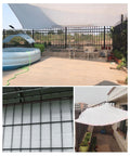 All-Weather Rectangle Sun Shade Sail For Outdoor Porch And Patio, UV Block And Rain Resistant Canopy Cover, 118 By 78.74 Inches in use
