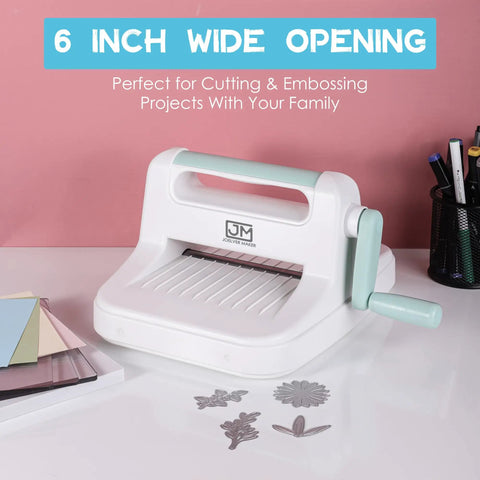 Level Up Your Paper Craft Game With This 6 Inch Manual Die Cutting Machine And A5 Embossing Press Super Smooth Scrapbooking Starter Kit For Beginners, Cardmakers, And No Sweat Hobbyists In Blue
