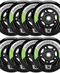 8 Pack Inline Skate Wheels Set 72mm 76mm 80mm With ABEC9 Bearings And 85A PU Durometer For Rollerblade Roller Derby K2 Skates Compatible