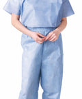 XL Blue Disposable Scrub Pants With Flexible Drawstring Waist Pack Of 30 Heavy Duty Hygienic Clinical Outfit For Nurses Doctors And Caregivers