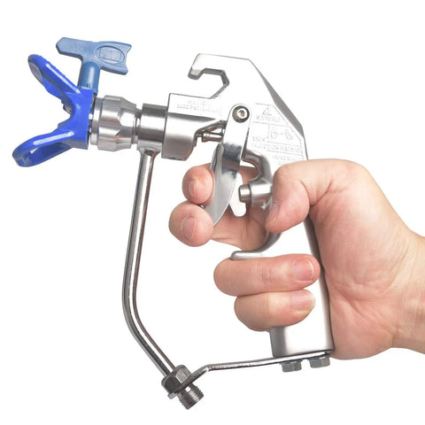 Professional Airless Paint Spray Gun Forged From Tough Aluminum And Equipped With A Blue 517 Tip in hand for DIY tasks