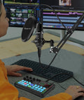 Two Person Podcast Studio Bundle With DJ Mixer And Three Point Five Millimeter Diaphragm Condenser Microphones for streaming setup