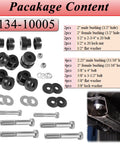 CNC Billet Aluminum Body Mount Bushings Kit For Camaro Nova Chevy II 1968 1981 package contents with bushings and bolts