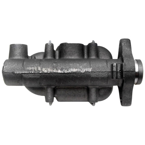 Gold Brake Master Cylinder Assembly With Pressure Tested SAE J1153 J1154 Performance Cast Iron And Aluminum Construction For Reliable Braking And Easy Fit Replacement Auto Part in side view
