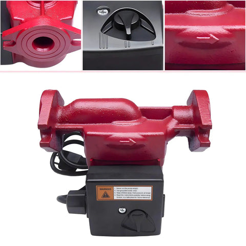 Top Shelf Straight Shooter Heavy Duty Water Circulator Pump Compatible With Grundfos Ups15 58Fc 115 Volt 3 Speed 1 25 Horsepower Nonsubmersible Unit For Hydronic Heating, showing motor control and pump detail.
