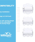 Spring Loaded Self Closing Door Hinges 2 Pack White Adjustable Closing Force For Storm And Screen Doors Fits Various Door Sizes