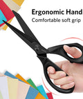 Black Titanium Fabric Scissors For Dressmaking Pro Grade Heavy Duty Multipurpose Shears With Titanium Coated Blades And Soft Grip Handles 25cm Cutting Tool For Seamstresses Tailors And Craft Projects, ergonomic handle, cutting paper