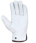 Beefy Goat Skin Leather Work Gloves Pack Of 12 Pairs For Men And Women Cut Resistant 1 mm Thick Leather with Keystone Thumb